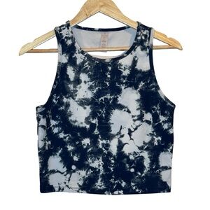 Balance Collection Black and White Tie-Dye Cropped Tanktop Size L